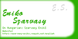 eniko szarvasy business card